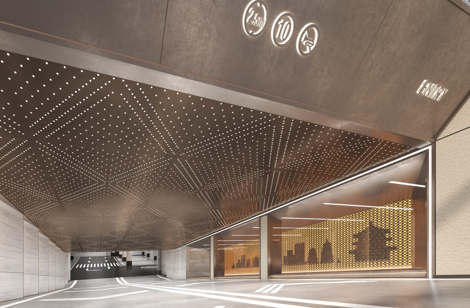 3D Modern Luxury Car Park Garage Hall - TurboSquid 2533863