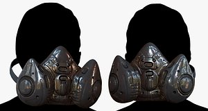 3D 3D Gas mask respirator scifi futuristic model