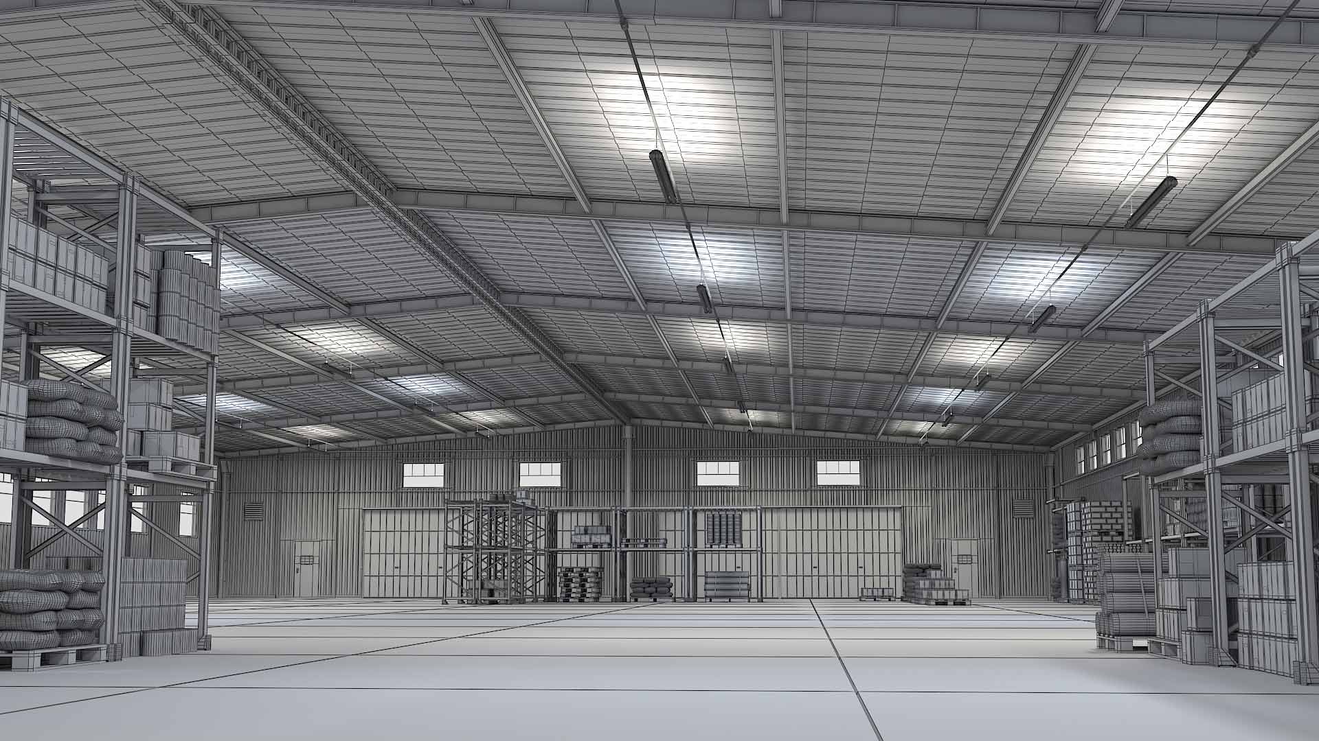 Warehouse Interior And Exterior PBR StemCell Model - TurboSquid 2218261