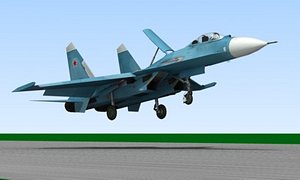 su-27 low-poly 3d model