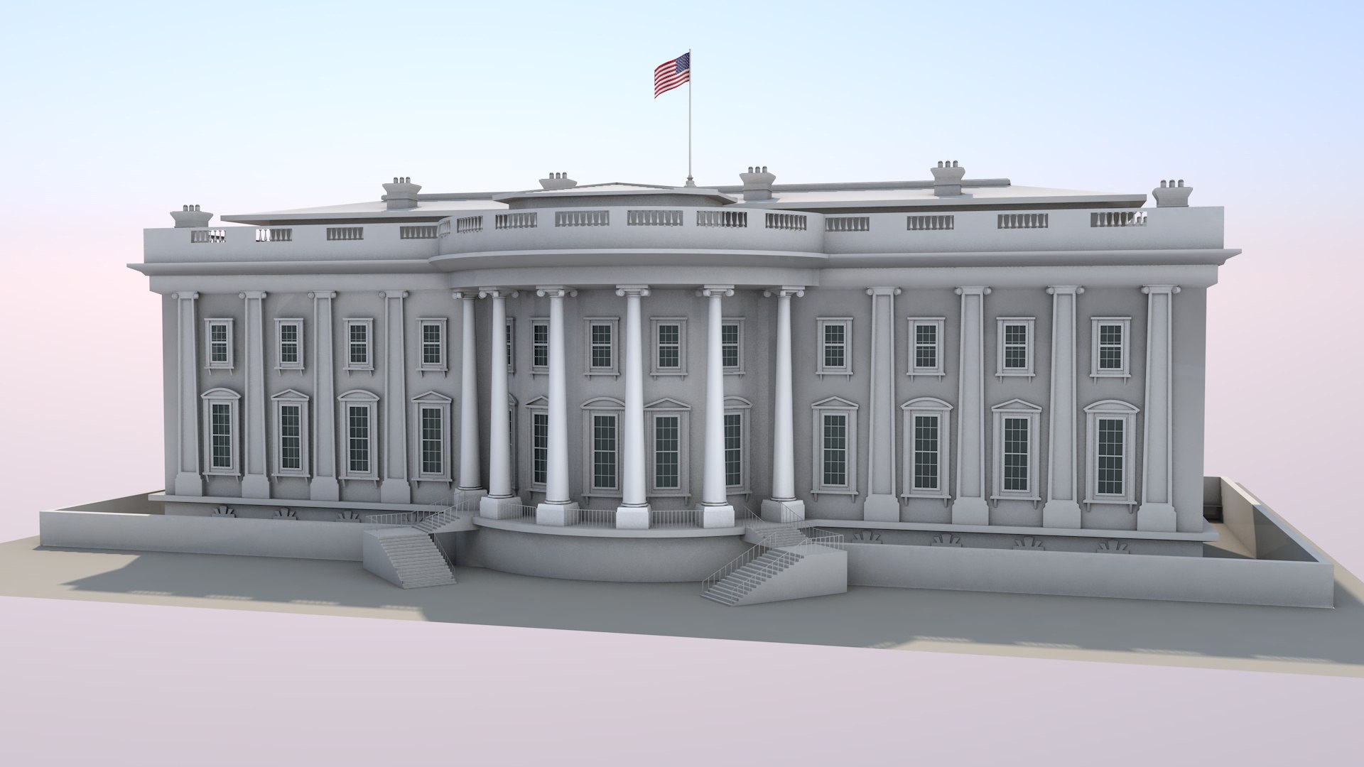 The White House 3D Model - TurboSquid 2220241