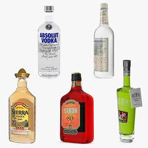 3D model alcoholic drinks 3