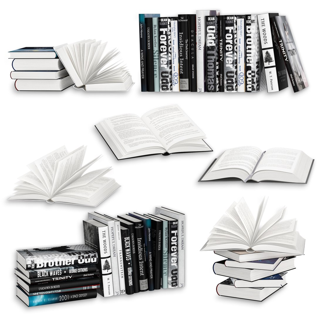 Open Books Set 3D - TurboSquid 1563611