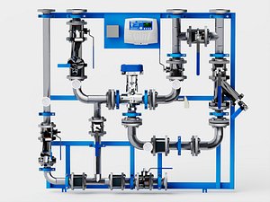 Industrial Piping System 3D Model model