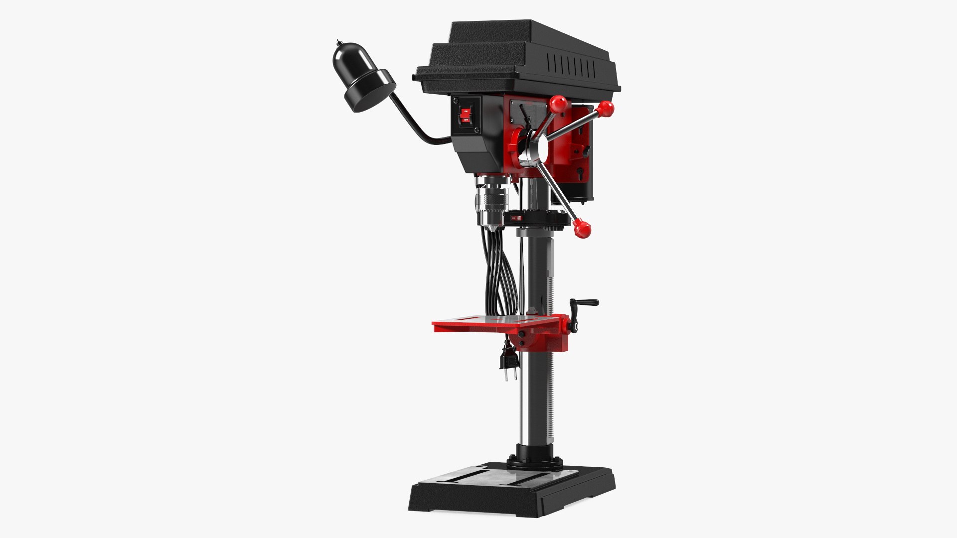 Drill Press Red 3D model preview
