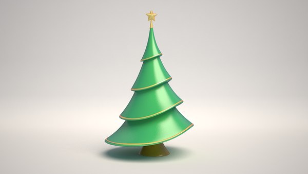 Árvore dos desenhos animados de Natal Modelo 3D - TurboSquid 872297