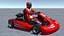 3 Low Poly Karts with Player 1