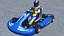 3 Low Poly Karts with Player 1