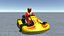 3 Low Poly Karts with Player 1