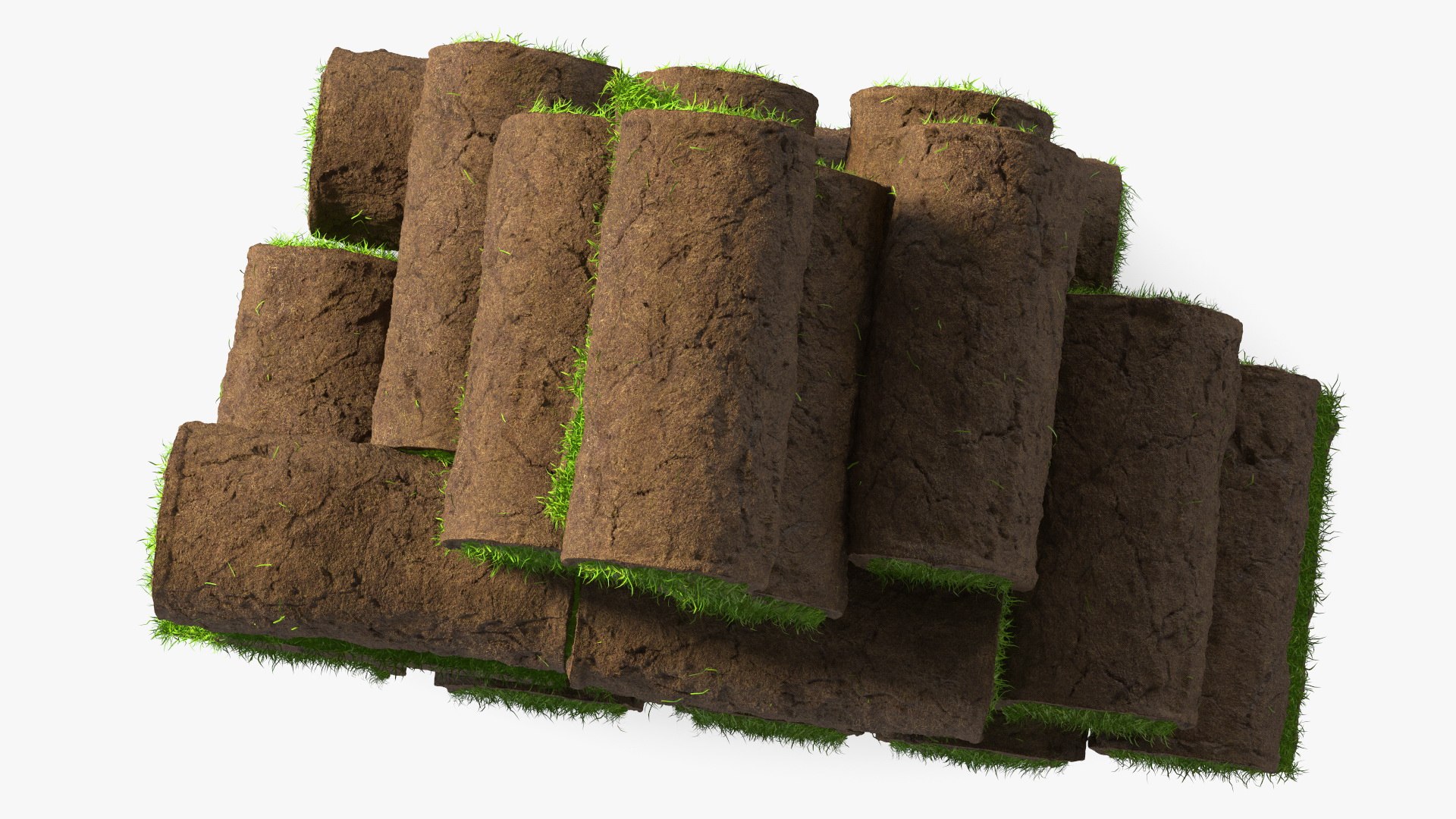 Rolled Lawn Middle Stack 3D Model - TurboSquid 1894110