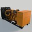 Générateur diesel jaune (low poly)