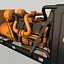 Générateur diesel jaune (low poly)