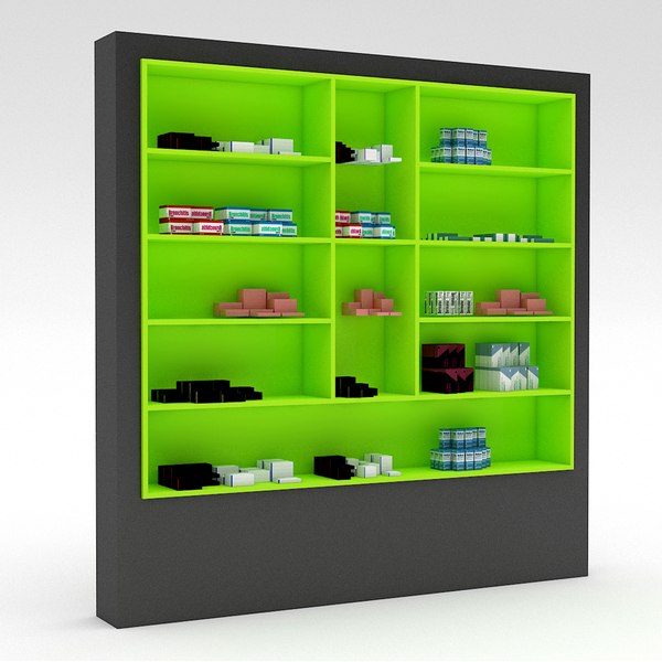 pharmacy decorative medicine 02 cabinet 3D