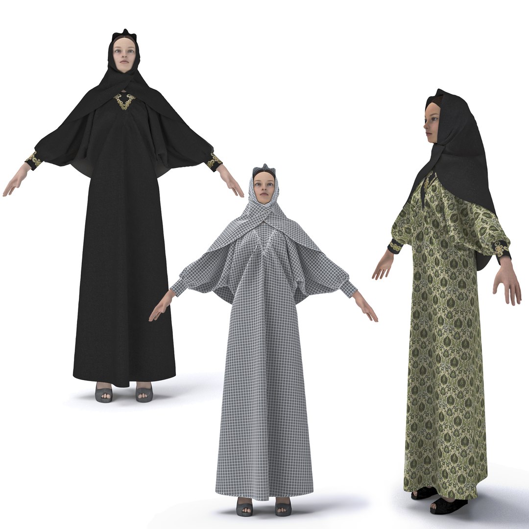 3D Clothing Arabic Abaya - TurboSquid 1596986