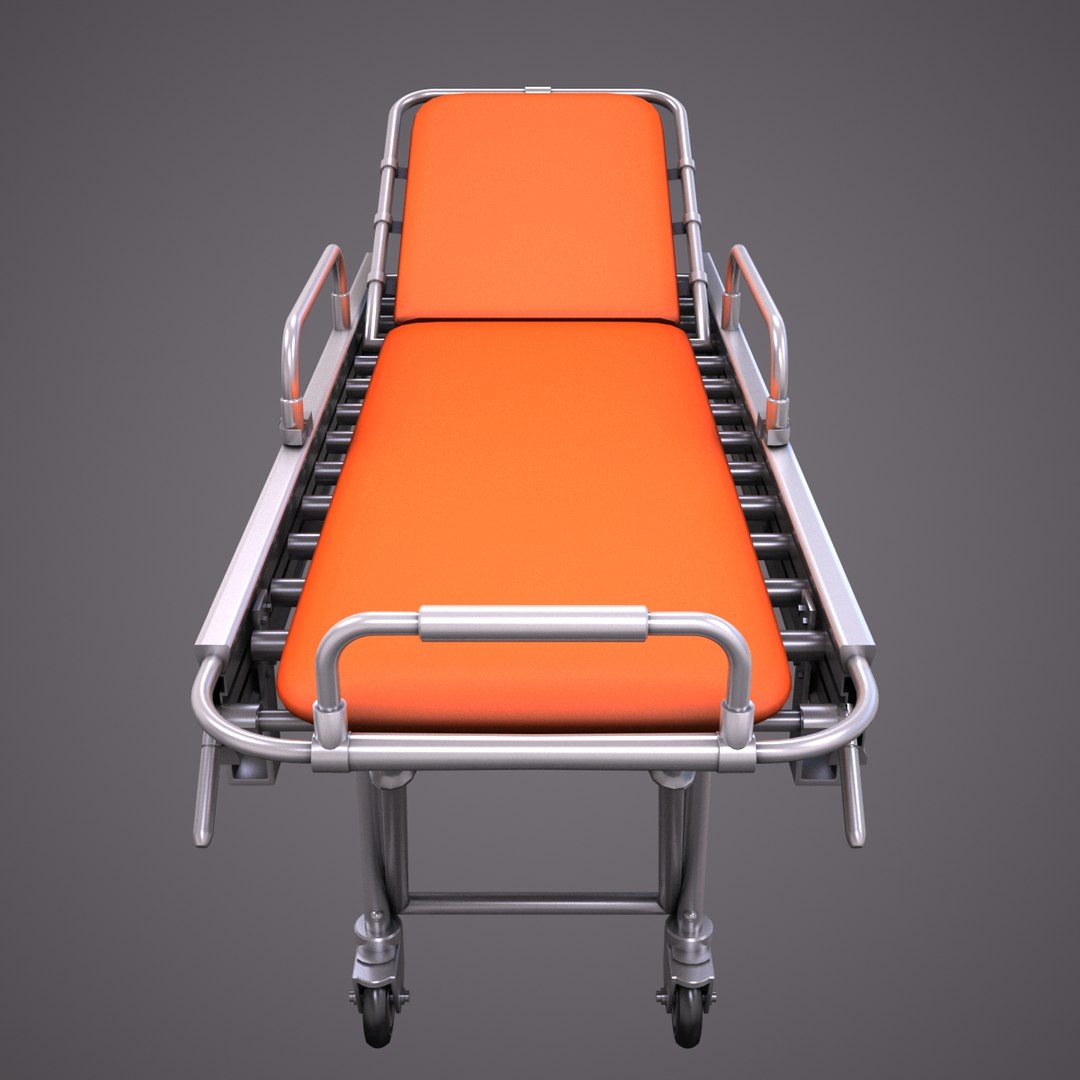 3d Model Hospital Stretcher Bed