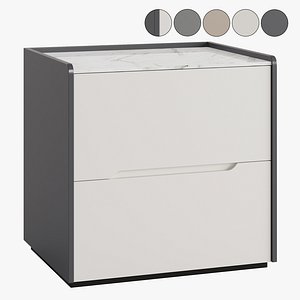 3D Litfad - Casual Sintered Stone Drawer Storage Nightstand model