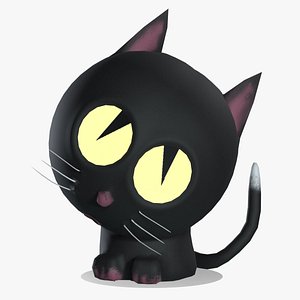 black cat 3d model