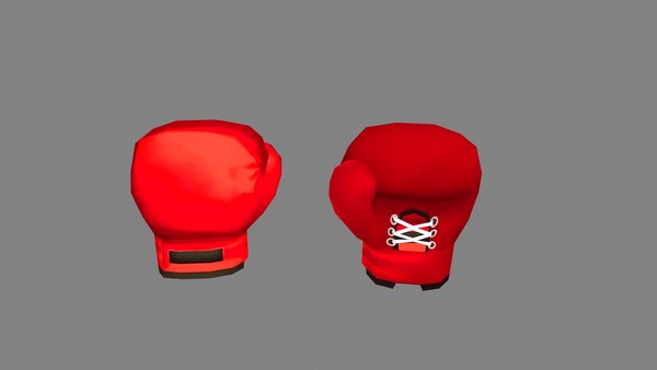 Cartoon red boxing glove 3D model