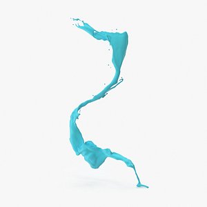 3d isolated aerial splash 7 model