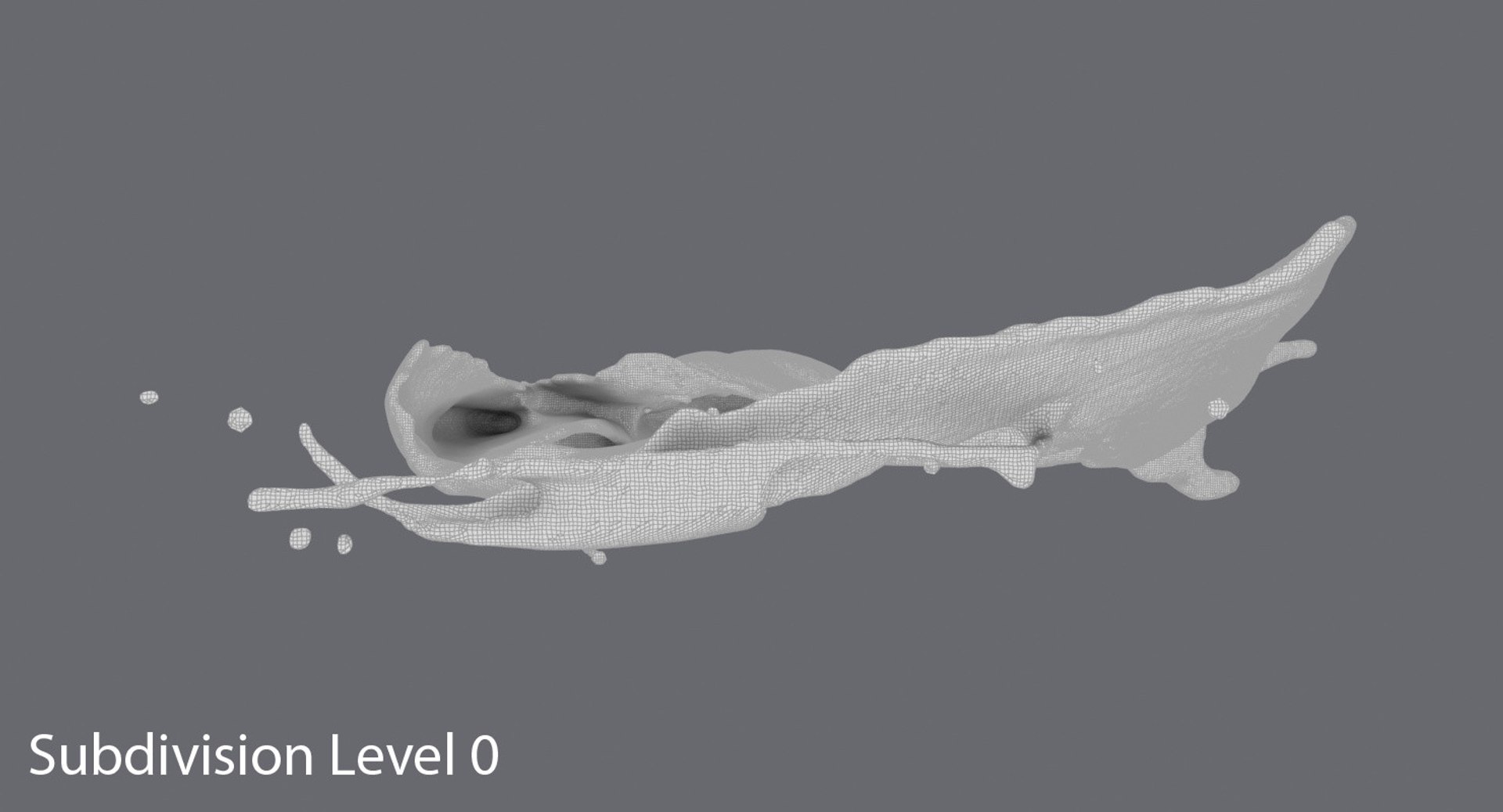 3d Isolated Aerial Splash 7 Model
