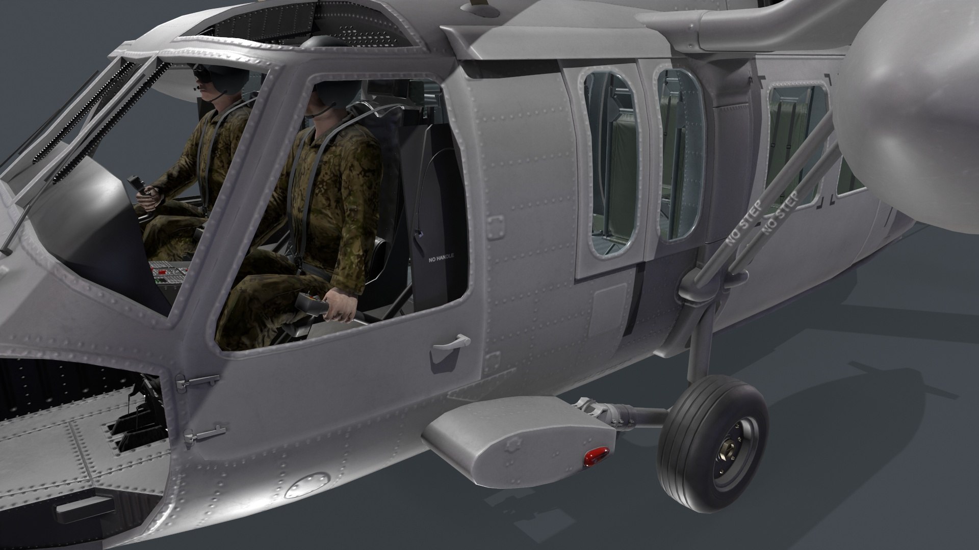 3D UH-60 Grey Basic Animation Model - TurboSquid 1827081