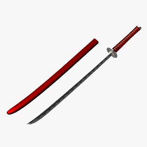 3D model Pedang Samurai Katana