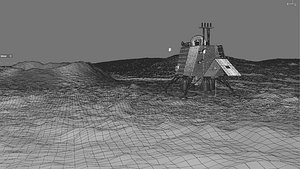 3D Chandrayan Vikram  Lunar Surface model