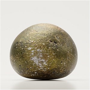 3D Cracked Fantasy Icy Turquoise Boulder