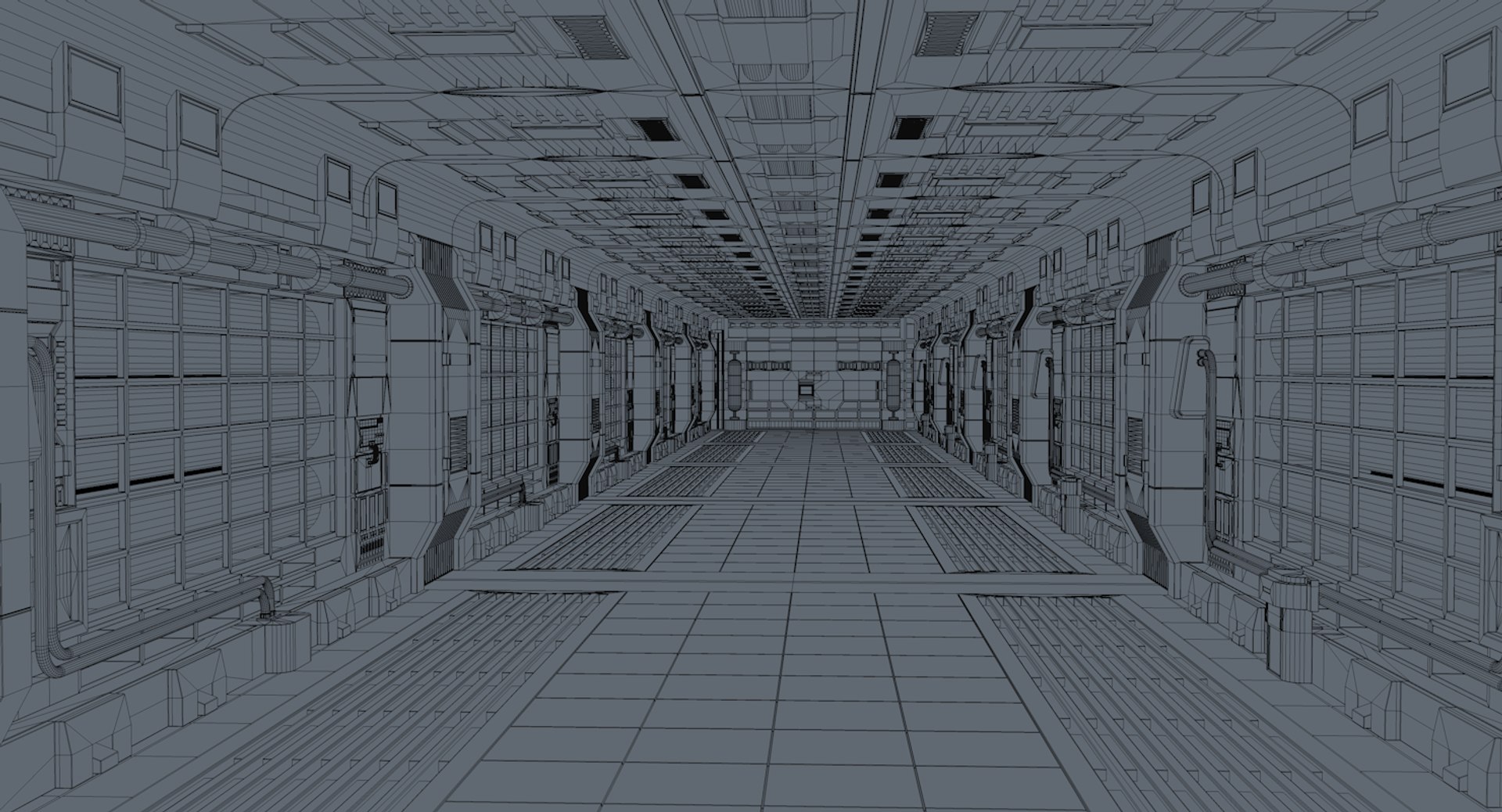 Sci Fi Interior 3D Model - TurboSquid 1717285