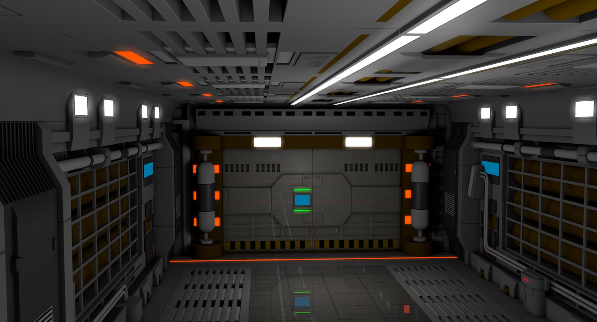 Sci Fi Interior 3D Model - TurboSquid 1717285