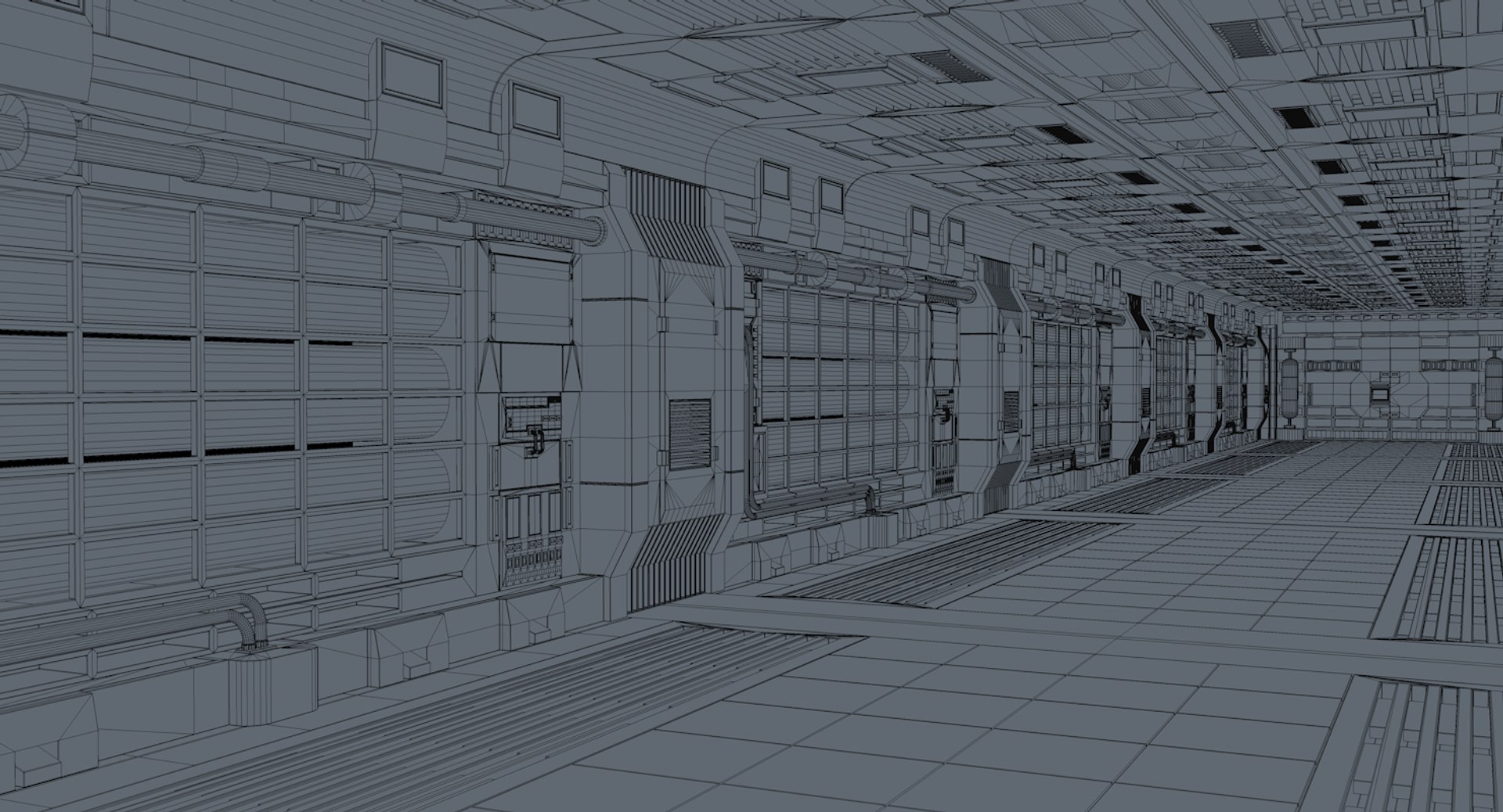 Sci Fi Interior 3D Model - TurboSquid 1717285