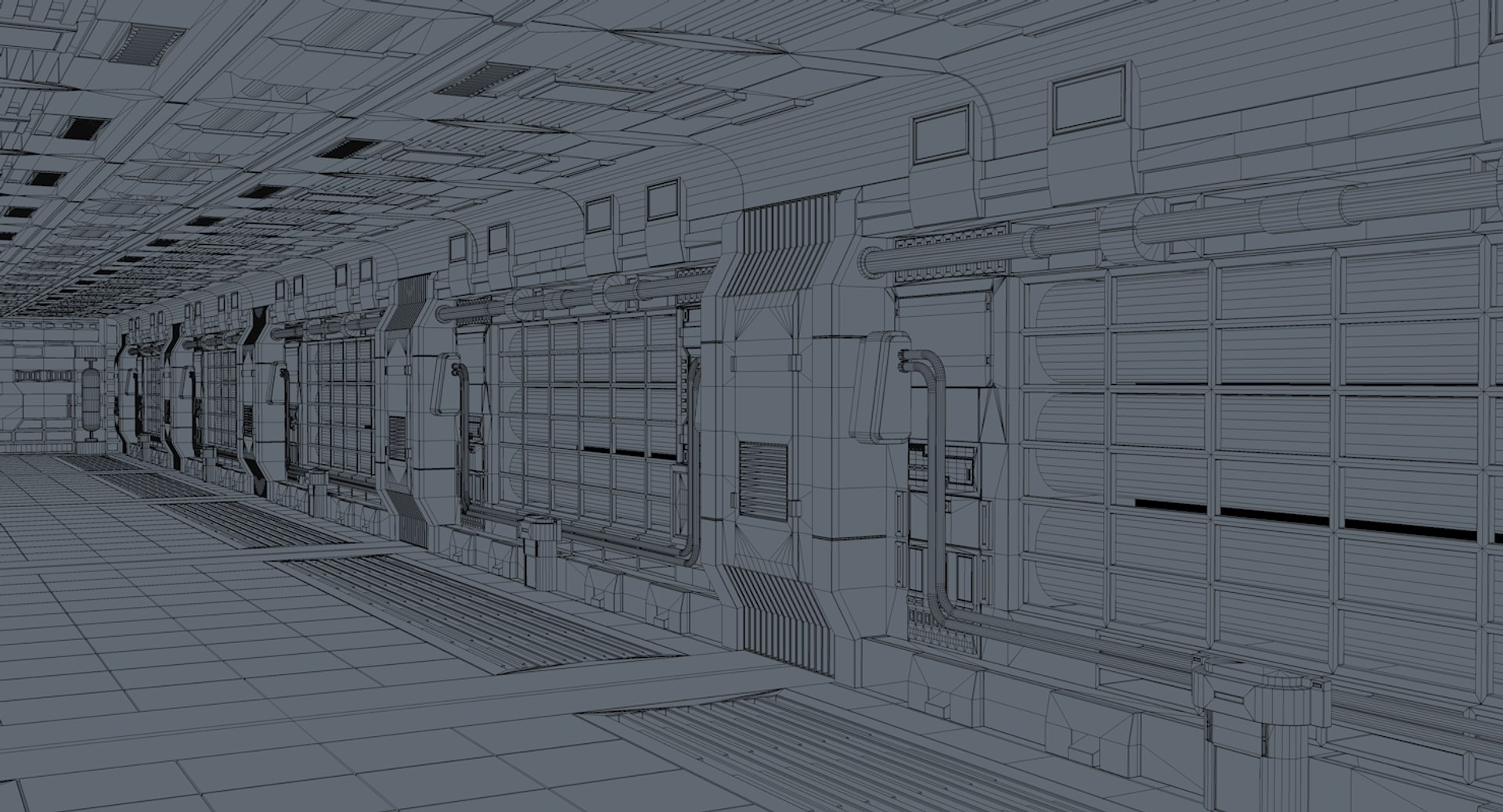 Sci Fi Interior 3D Model - TurboSquid 1717285
