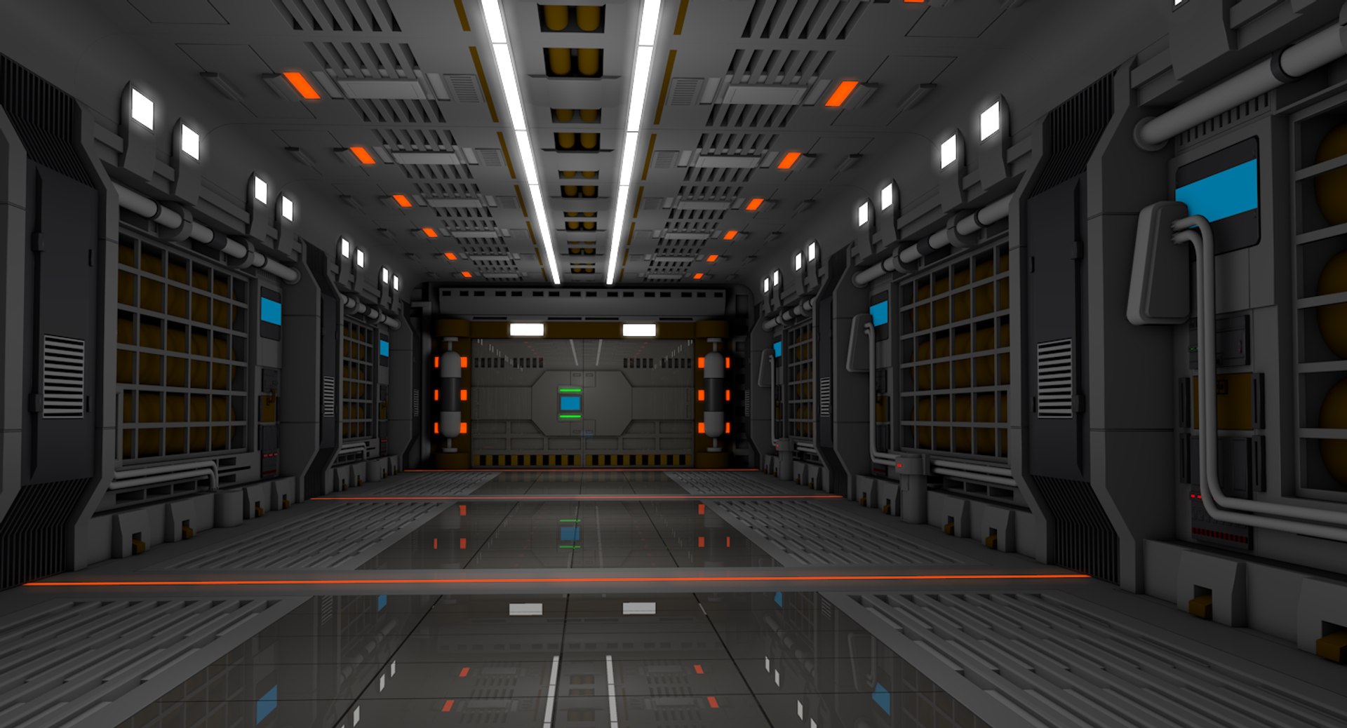 Sci Fi Interior 3D Model - TurboSquid 1717285