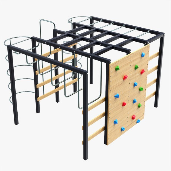 Outdoor playground mountain stairs set 3D