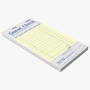 3D Yellow Pages Guest Check Book