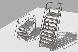 3D industrial stair