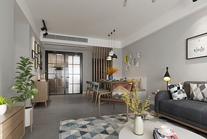 Living room kitchen dining room max
