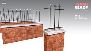 3D modular brick wall pack