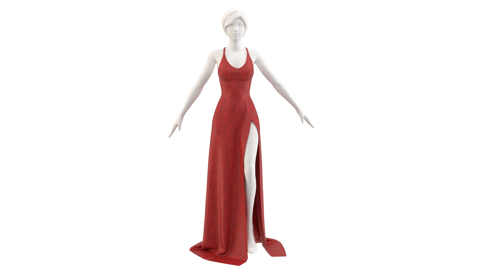 Dress Gown 3D Model - TurboSquid 1616173