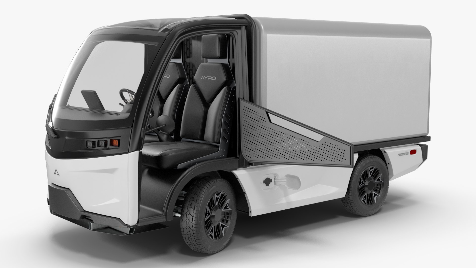 AYRO Vanish Electric Mini Box Truck Rigged for Cinema 4D 3D model preview