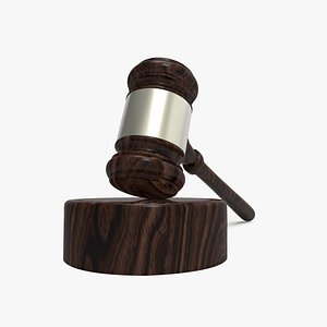 gavel wood 3d 3ds