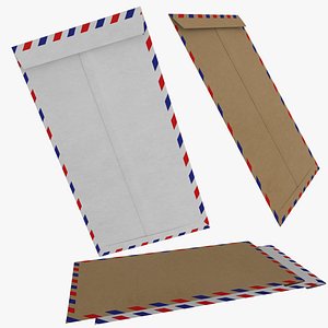 3D Air Mail Envelope Size DL Style POCKET