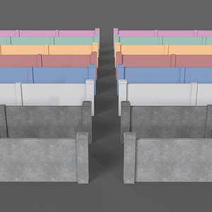 PBR Concrete Wall 3 model