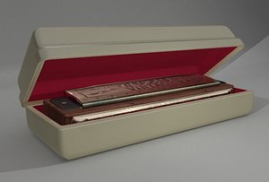 harmonica harp 3d model