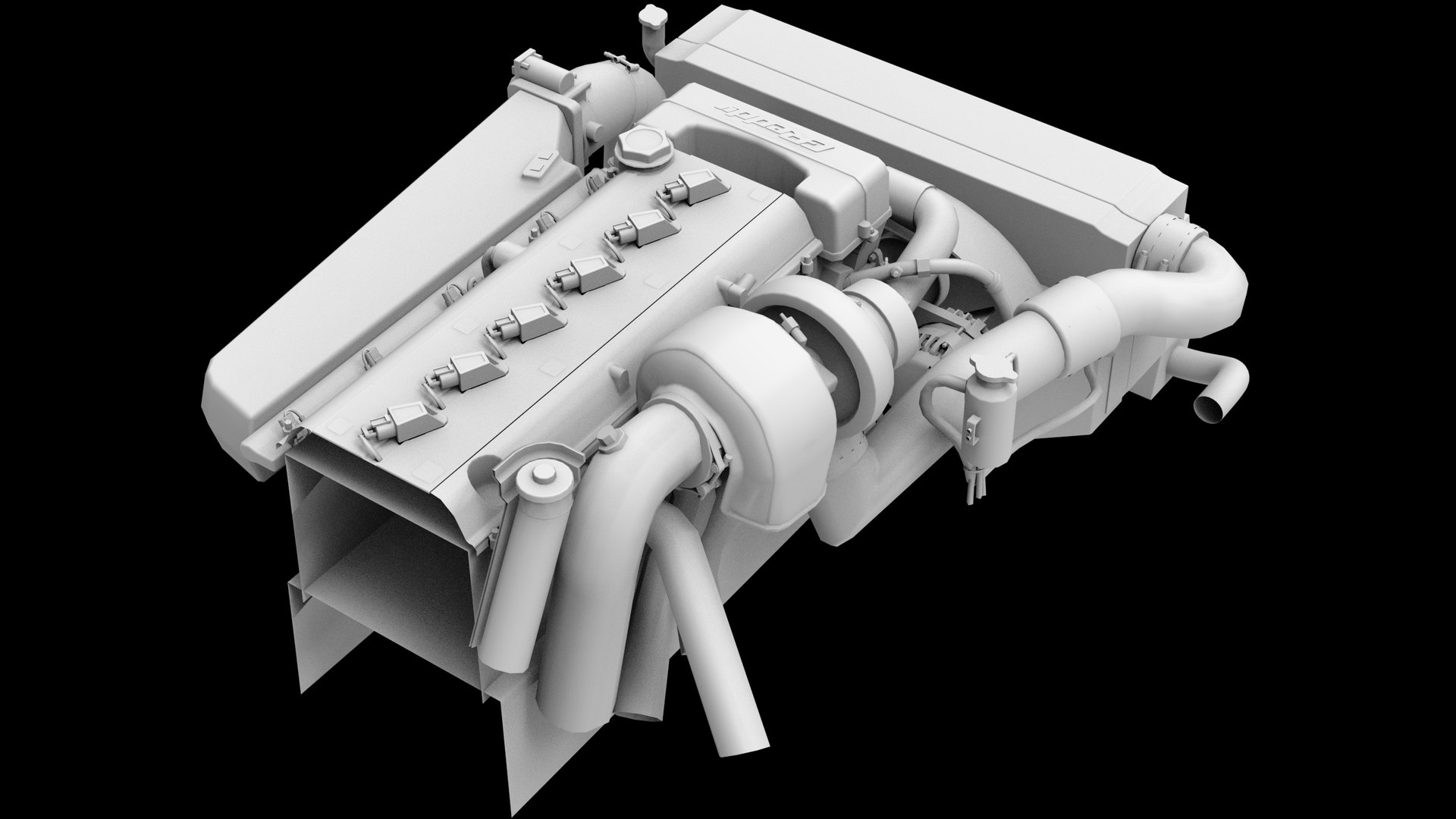 1JZ GTE Single Turbo Low Poly Engine 3D Model - TurboSquid 2307226