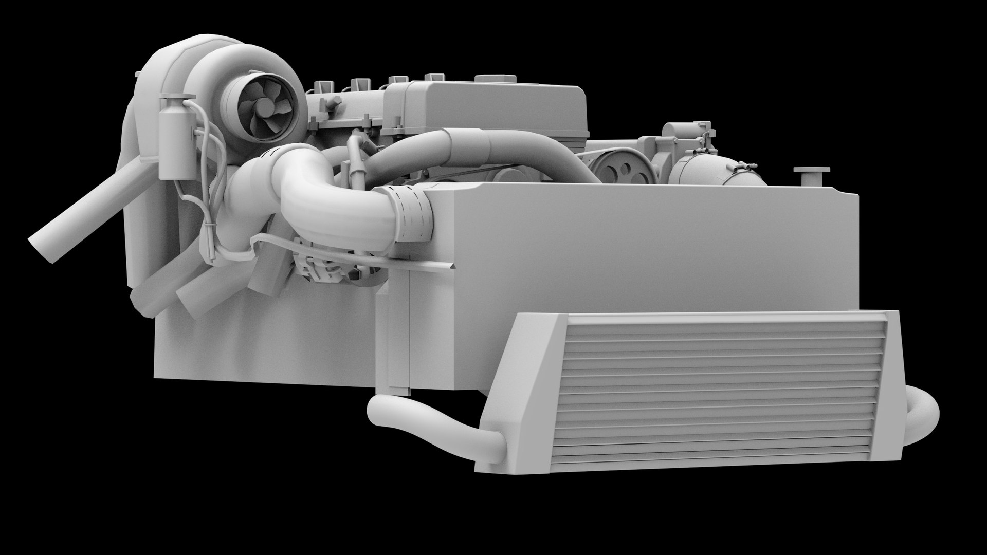 1JZ GTE Single Turbo Low Poly Engine 3D Model - TurboSquid 2307226