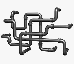 industrial pipes 3d 3ds