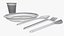 Plastic tableware set plate knife spoon cup