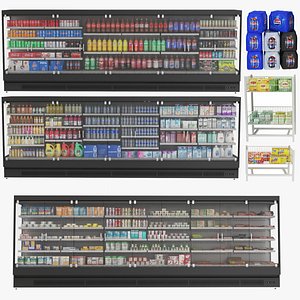 3D Freezer Cabinet Wall 2 in 1 model