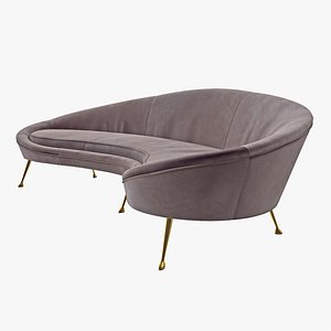 ico parisi sofa 1950s 3D model